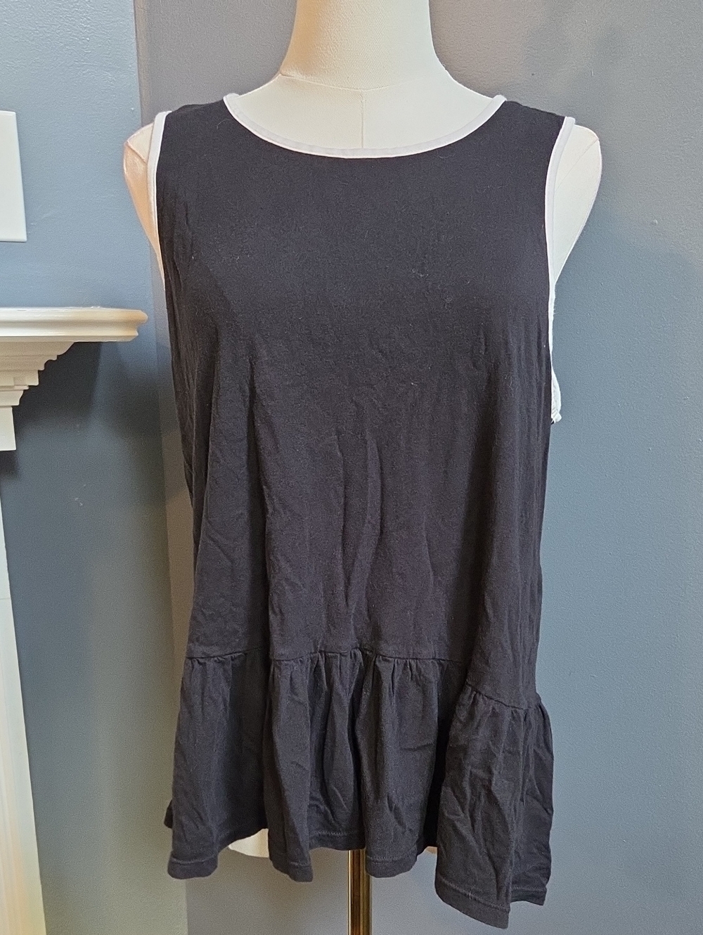 kate spade Black Sleeveless Peplum Tank